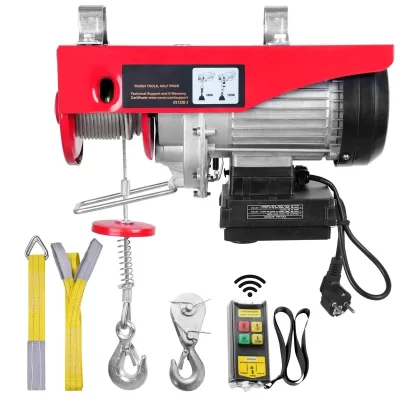 SucceBuy 400-1000kg Guindaste de elevação elétrico Guindaste de cabo Guincho para barco, carro, garagem, elevador com controle remoto com fio