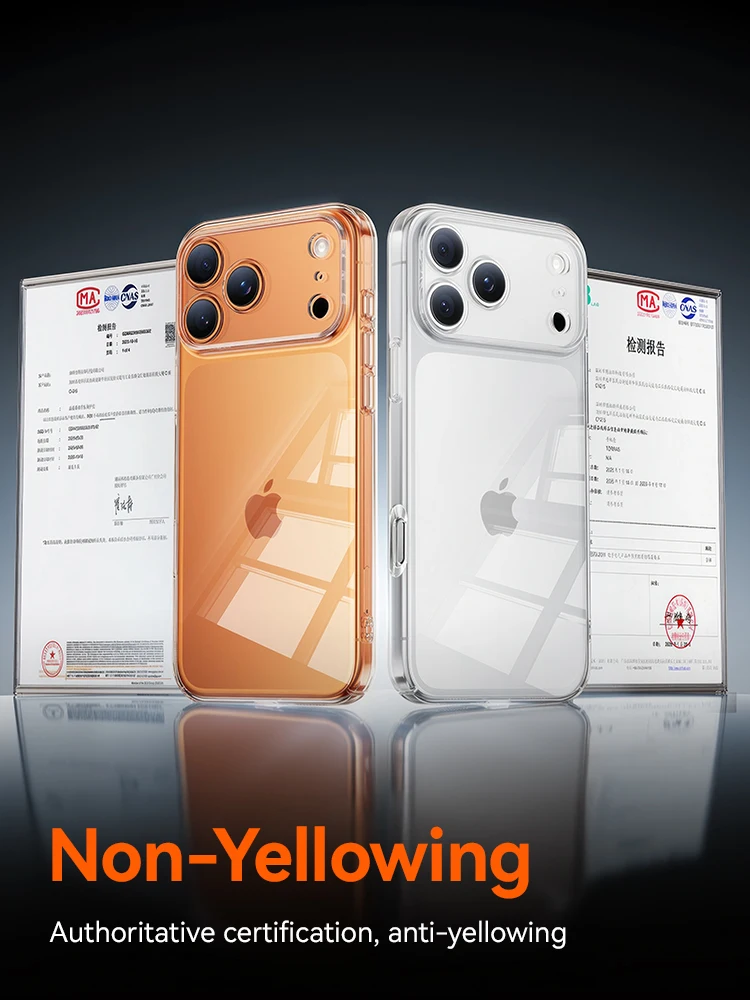 Joyroom Case For iPhone 17 Pro Max Case Crystal Transparent No Yellowing Lens Protection Cover For iPhone 16 15 Pro Max Case - Image 2