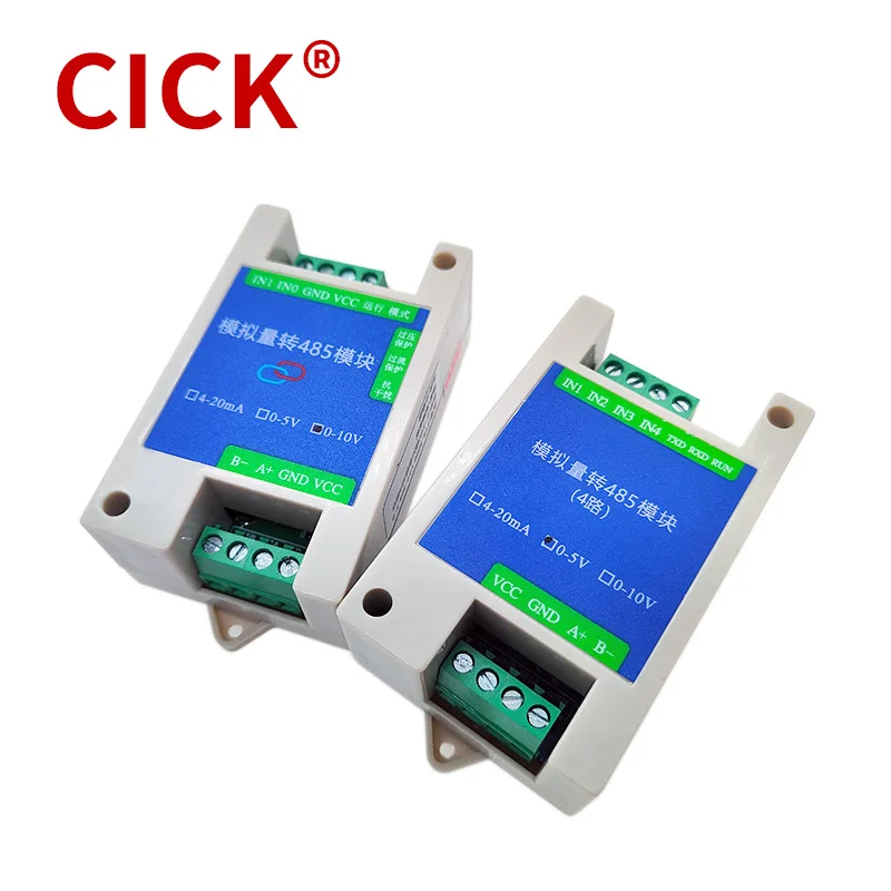 Módulo de aquisição de quantidade analógica para rs485 4-20ma 0-5v 0-10v transmissor modbus conversor de sinal entrada saída analógica 485