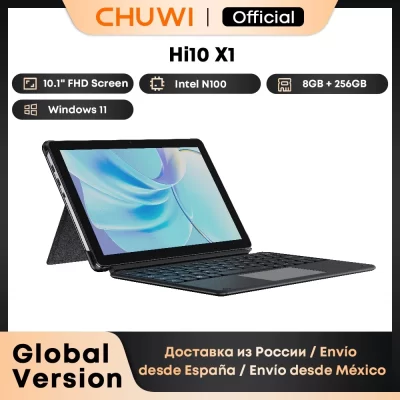 Chuwi hi10 x1 tablet 10.1 Polegada tela fhd quad core n100/i3-10100Y processador 8gb ram 256gb rom windows tablets 2 em 1 tablet pc