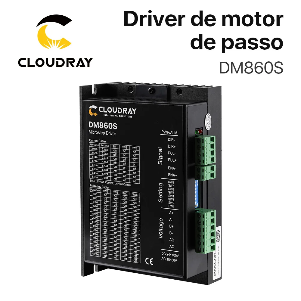 Dm860s stepper motor driver 24-100vdc 18-80vac para nema 34 stepping controlador do motor cnc máquina de gravura - Image 4