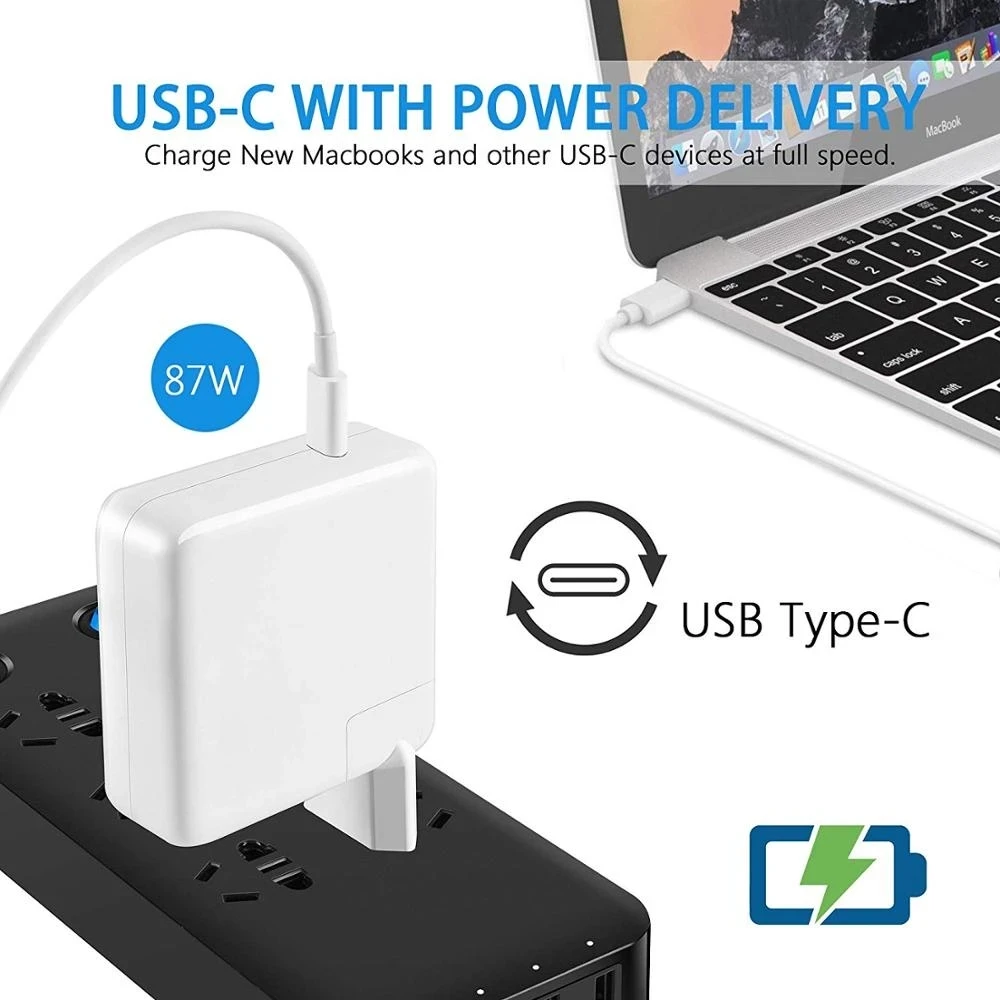 30W 61W 87W 96W 100W 118W 140W Laptop Charger For Apple Macbook Pro 16 15 13 Inch Power Adapter For MacBook Pro Type-C Charger - Image 2