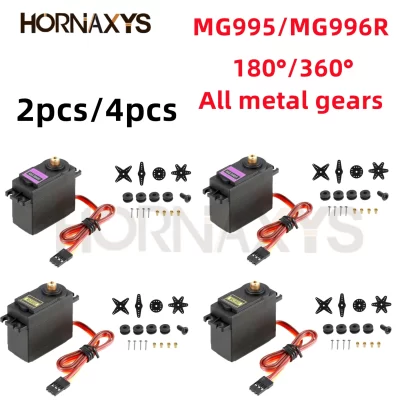 2 peças/4 peças 13kg 15kg servos digitais mg995 mg996r servo todo engrenagem de metal para carro jr modelo rc helicóptero barco arduino uno diy