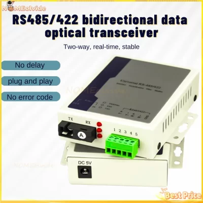 Conversor De Mídia De Fibra Óptica Transceptor De Fibra, SC Bidirecional, 485 Dados Bidirecionais, X1 Rota, RS485, 1 Par
