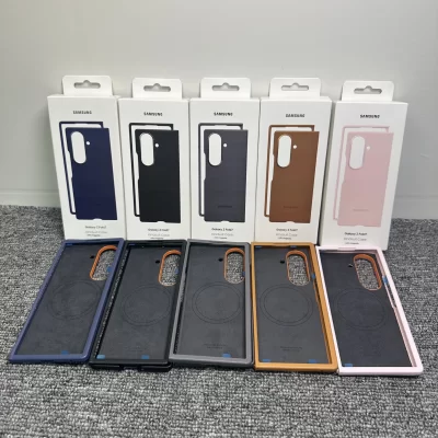 Original Magnetic Case For Samsung Galaxy Z Fold 7 5G Premium Genuine Leather Phone Cover For Magsafe Fold7 Back Protect Shell