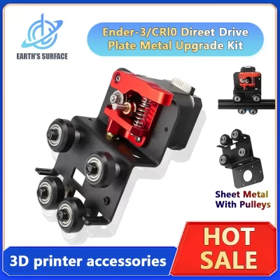 3D Printer Accessories Ender-3/CR10 Direct Drive Plate Metal Upgrade Kit for CR10 Ender 3 Direct Extruder Adapter Back Plate