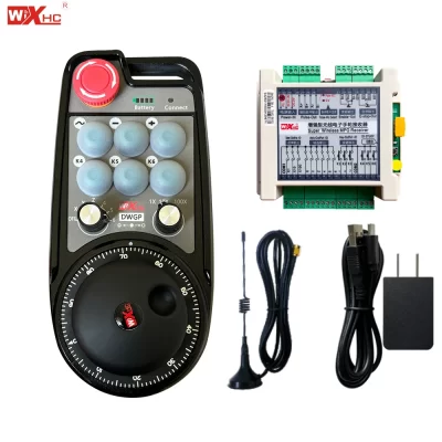 Dwg 6 eixos cnc sem fio mpg volante 433mhz recarregável manual controlador cnc para máquina de pórtico vmc lmc centro de usinagem