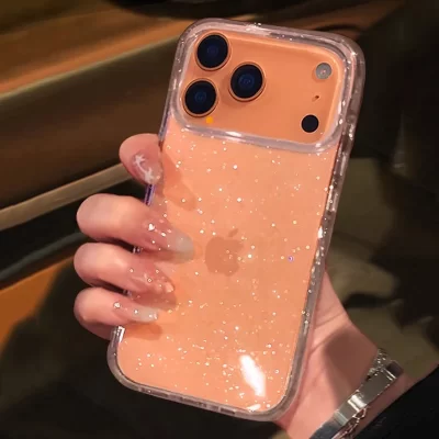 Luxury Fashion Bling Glitter Transparent Phone Case For iPhone 17 Pro Max 16 15 14 13 12 11 XS X XR 7 8 16 Plus 16E 17 Air Cover