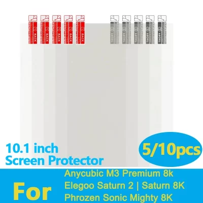 5/10PCS 3D Printer 10.1Inch Screen Protector For Anycubic M3 Premium Elegoo Saturn 2 Saturn 8K Sonic Mighty 8K Protective Film