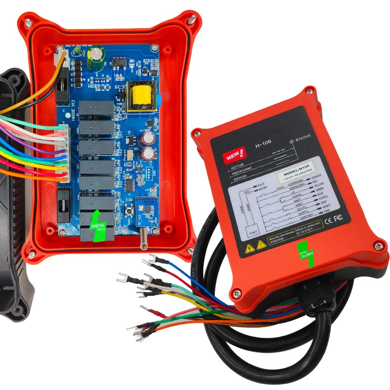 Controle remoto industrial com 6 caminhões de perfuração Butto, guincho do caminhão do guindaste, AC/DC24V-264V, 110V-480V, H106/H108 - Image 2