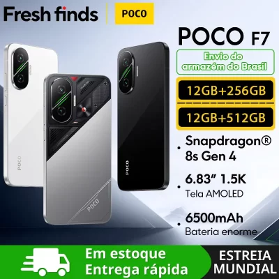 【World Premiere】POCO F7 5G Smartphone Snapdragon 8s Gen 4 NFC 256GB 512GB 6.83'' AMOLED Display 6500mAh Battery 90W Charge