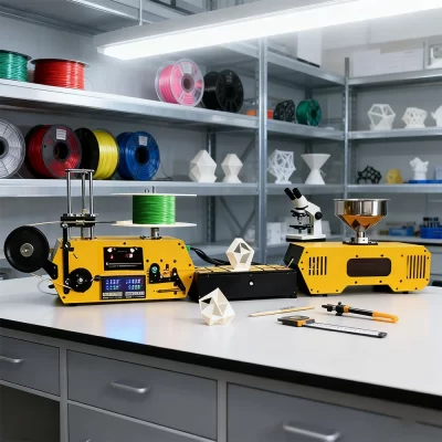 Extrusora de filamento de impressão 3d ht400, extrusora automática de mesa, enrolamento de diâmetro de fio 1.75mm 3mm para pla petg pa plástico abs