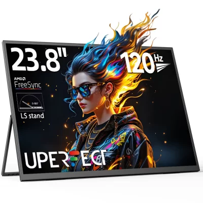 UPERFECT UGame 23.8inch 1080P 120Hz Monitor Gaming For XBox Series X / S PS5 Switch VESA Large Laptop Screen USB C/HDMI Display