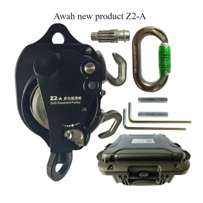 Awah novo produto Z2-A Dispositivo elétrico multifuncional de descida de polia para resgate/escalada, aumento/produtos ou pessoal