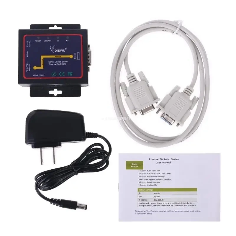 Ethernet industrial RJ45 para RS232 RS485 para DB9 macho Modbus TCP/RTU conversor - Image 5