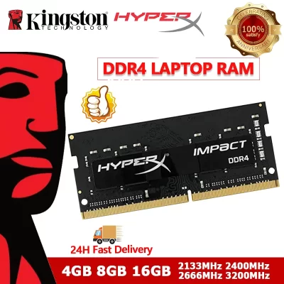 Kingston HyperX Impact DDR4 Laptop RAM SODIMM 8GB 16GB 2400MHz 2666MHz 3200MHz PC4 Memory