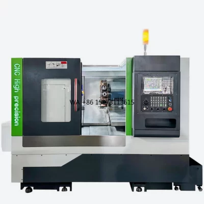 Versão hidráulica tailstock, eixo y interpolado, máquina de torneamento e fresagem, torno cnc de alta rigidez