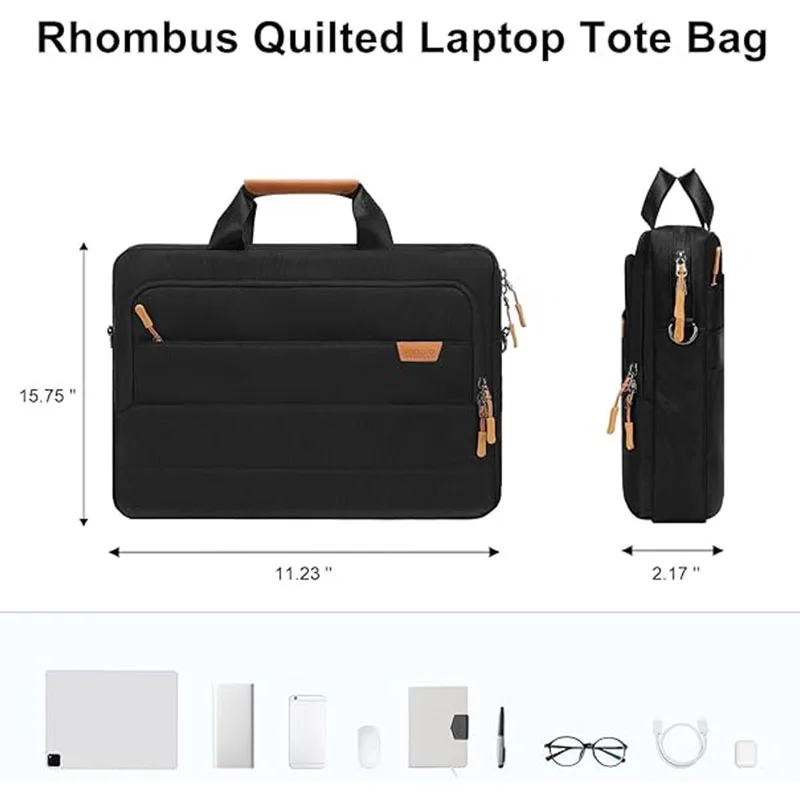 15.6 16 inch Laptop Shoulder Messenger Bag Computer Bag Sleeve Briefcase for MacBook Air 15 Pro 16 M4 M3 M2 M1 Case HP Dell Acer - Image 4