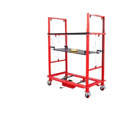 Para 300kg 500kg novo dobrável ajustável portátil andaime elétrico 6m plataforma de elevação elevador segurança controle remoto automático