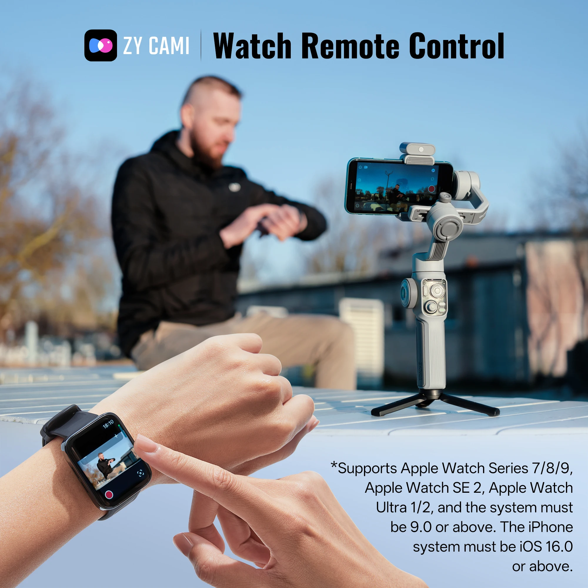 ZHIYUN Official CINEPEER SMOOTH 5E 3-Axis Phone Gimbal with LED Fill light AI tracking module Suitable for iPhone 16 Pro/Xiaomi - Image 5