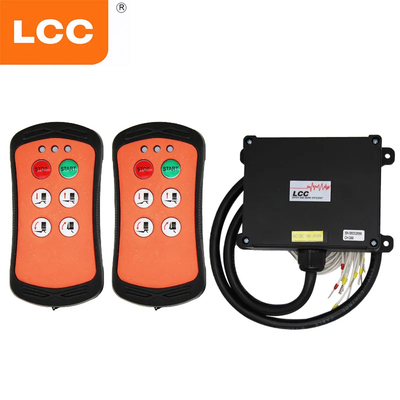 Lcc a400 controle remoto sem fio industrial de 4 botões para guindaste aéreo carro bagageira levantamento universal controlador de rádio sem fio