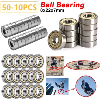 Rolamentos de esferas de skate 608zz, rolamento em miniatura de fileira única, 8x22x7mm, rolamentos de esferas para skates, patins inline, scooters