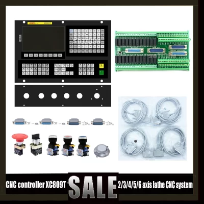 O mais recente cnc controlador xc809t 2/3/4/5/6 eixo ligação torno cnc sistema duplo analógico e digital eixos apoio g código atc
