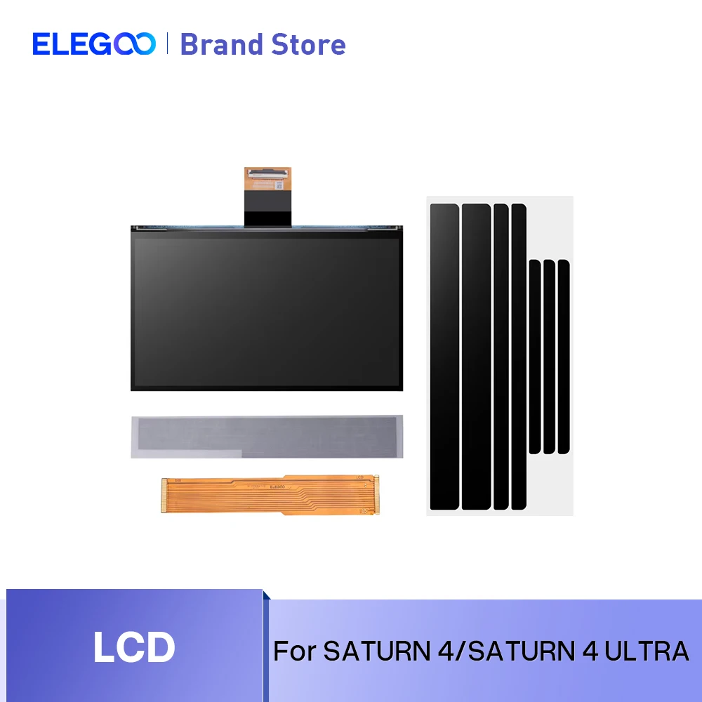 ELEGOO 10'' 12K Mono LCD Screen with 11520x5120 Resolution and 9H Tempered Glass for SATURN 4 SATURN 4 ULTRA MSLA 3D Printer