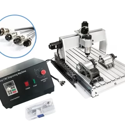 Cnc 6040 4 eixos 800w/1500w/2200w eixo motor mach 3 software mini desktop máquina cnc