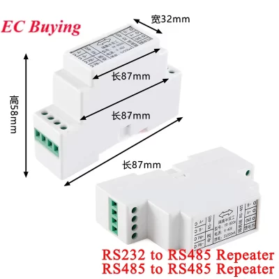 RS485 para RS485 isolado RS-485 232 turn 485 repetidor amplificador de sinal de comunicação isolador extensor de distância conversor de reforço