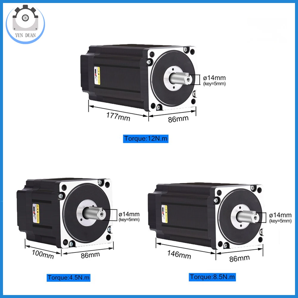 12nm nema34 motor de passo de circuito fechado 86mm dsp ac dc driver de motor 60v dc 400w fonte de alimentação hybird codificador fácil passo servo kits - Image 3
