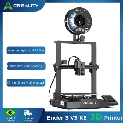 Creality New Ender-3 V3 KE 3D Printer Smart OS X-AxisLinear Rail Double Fans Smart Ul 60W 500mm/s Fast Printing Speed