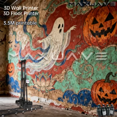 Máquina de impressão de parede | Tecnologia avançada de impressão UV 5D | Resolução Ultra HD | Impressora de parede 3D de Halloween à prova d'água e arranhões