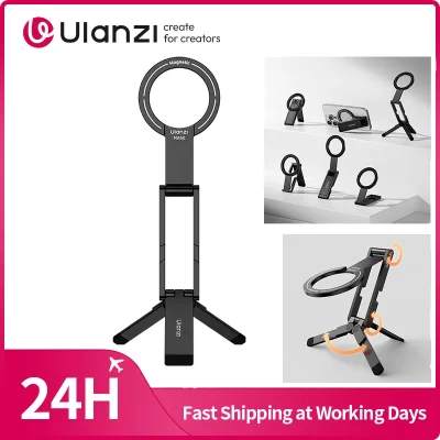 ​Ulanzi MA60 Foldable Magnetic Phone Tripod Handheld Selfie Phone Mount for iPhone 17 16 15 14 13 Android with Magnetic Ring