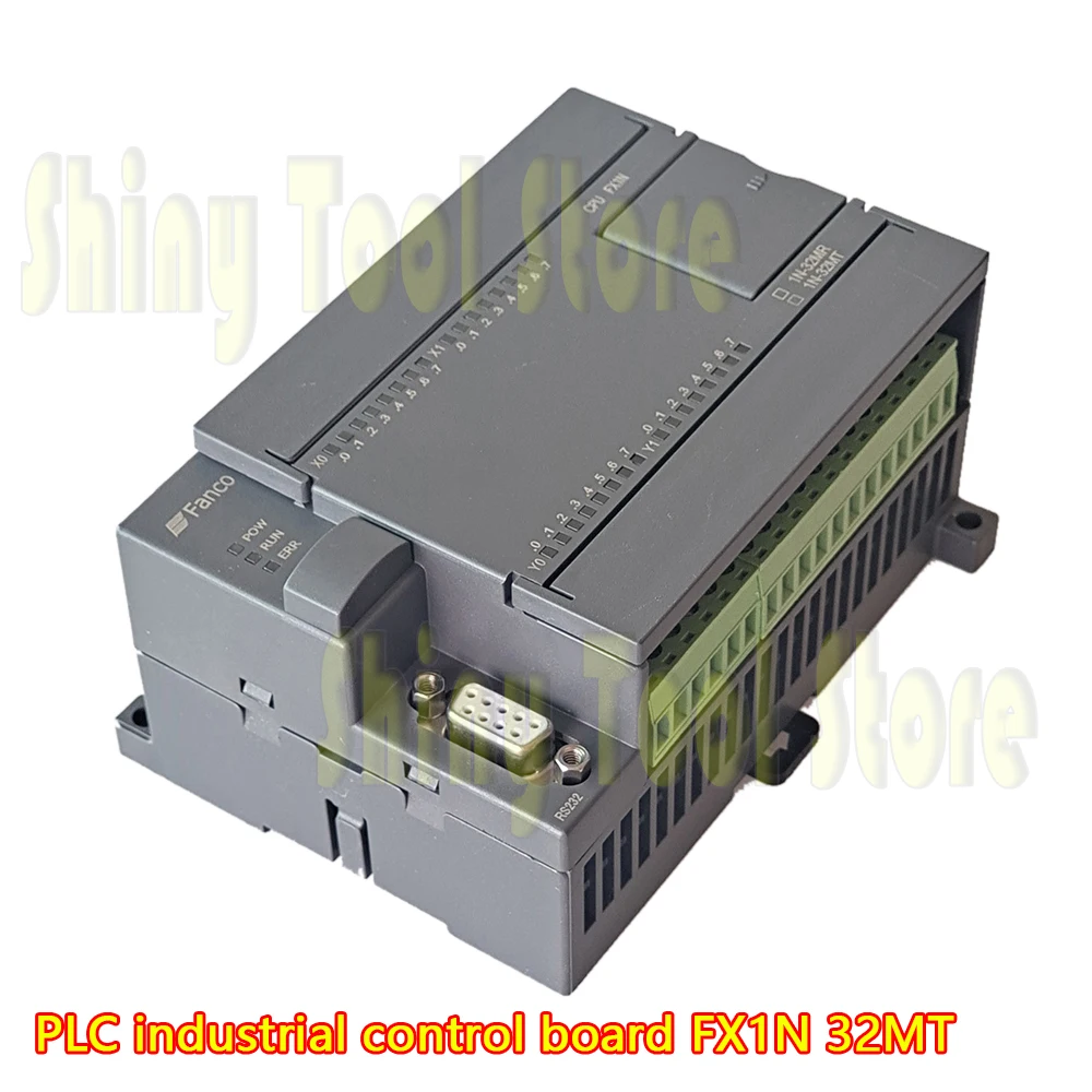 Placa de controle industrial do PLC FX1N 32MR controlador programável DC24V 4 saída de pulso 100K 16 pontos entrada 16 pontos