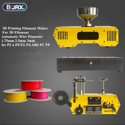Máquina extrusora de filamento de impressora 3d, 1.75mm ou 2.85mm 3mm para laboratório, mini linha de produção de filamento para filamento pla abs petg