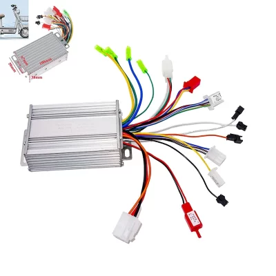 Acessórios para bicicleta elétrica, 36v/48v, 350w, controlador de motor dc sem escova para bicicleta elétrica, scooter e-bike