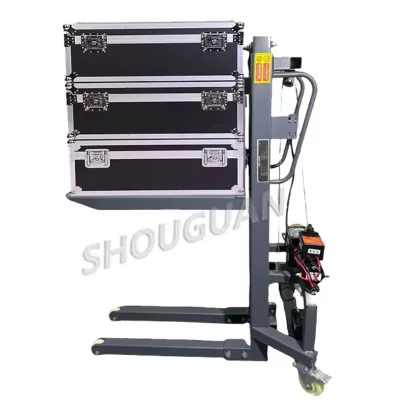 Empilhadeira pequena, elevador de carga pequeno, mini empilhador, 300kg, bateria de lítio portátil, empilhadeira, guindaste, caminhão