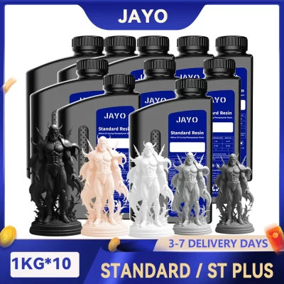 Jayo 10 garrafas de resina de impressora 3d padrão de cura rápida padrão/padrão mais resina 3d para impressora 3d de resina lcd dlp sla