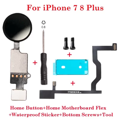 Waterproof+ Universal Home Button + Home Touch ID Return Fingerprint Button Motherboard Connector Flex Cable For iPhone 7 8 Plus