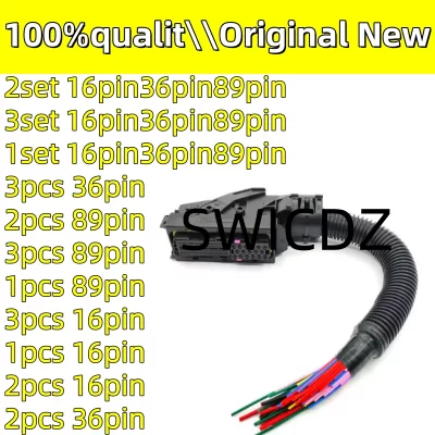 100% novo original 16 pinos 36 pinos 89 pinos edc7 conector common rail pc placa de computador ecu plug chicote de fios para cm800