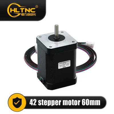 Impressora 3D Nema 17 Motor de passo 0,7N.m 42HS60mm 100ozin Eixo único 5mm Corrente 1,5A para roteador CNC