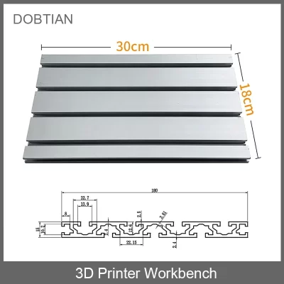 1 peça 15180 extrusão de perfil de alumínio cnc 3018 peças trilho linear anodizado para bancada de impressora 3d cnc diy 30*18cm