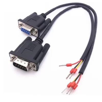 Db9 a 3pin (2 3 5) cabo 3pin rs232 rs485 conversor db9 plugue fêmea/fio terminal masculino 30cm