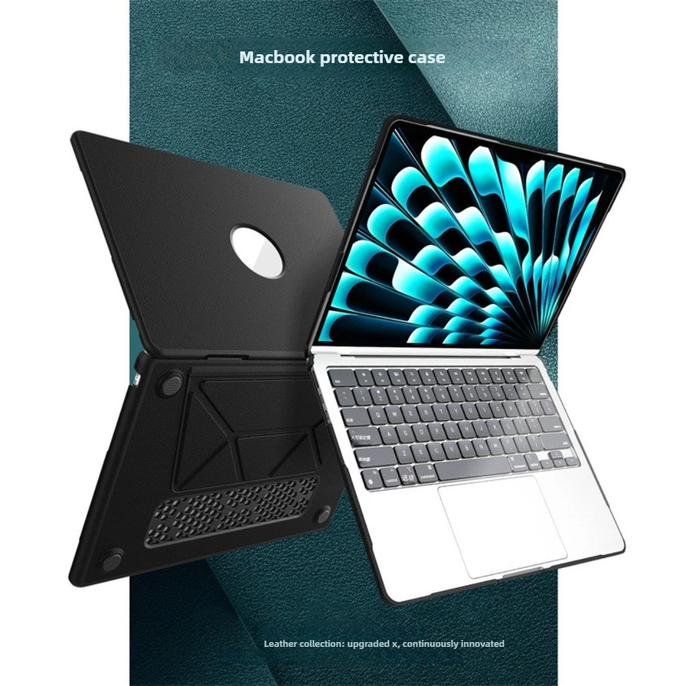For MacBook Air 15 Case 2025 M4 Model A3241 M3 15.3 M2 PU leather Laptop Stand for MacBook 2020-2025 Air 13.6 Pro 13 14 16.2