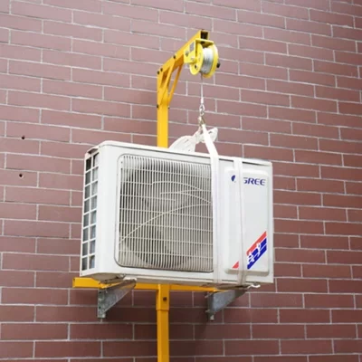 Ferramenta de içamento para ar condicionado externo, guindaste de içamento, guincho manual, instalação de travamento automático, suporte de ar condicionado
