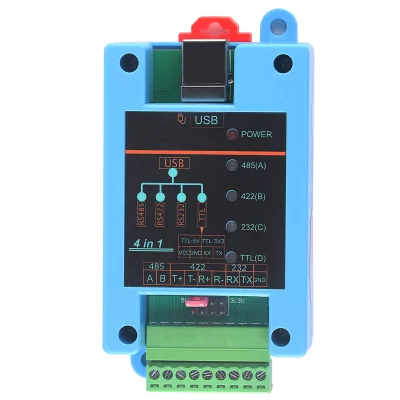 Conversor de Adaptador Serial, 4 em 1, USB para RS232, RS485, RS422, RS422, TTL, 3V, 5V