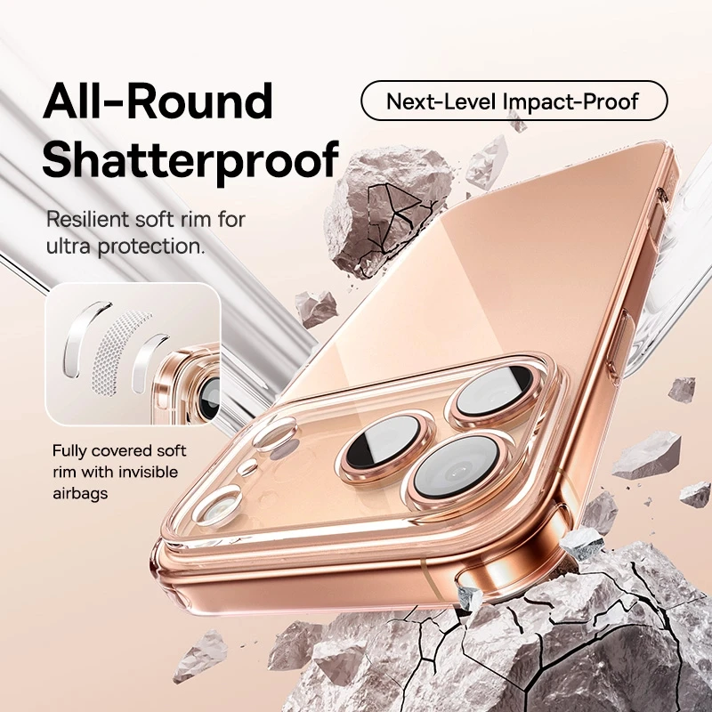 Baseus Clear Case For iPhone 17 Pro Max Soft TPU Case For iPhone 17 Air Anti-drop Ultra Thin Cover For iPhone 16 15 Pro Max Case - Image 4