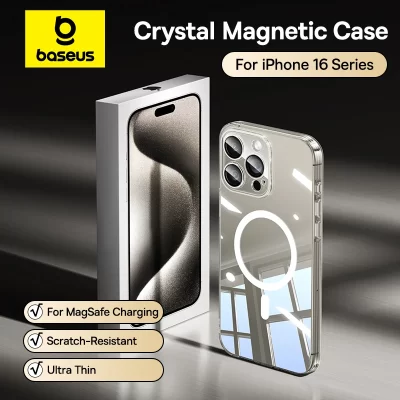 Baseus Magnetic Case for iPhone 17 16 15 14 Pro Max for MagSafe Wireless Charging PC Case for iPhone 13 12 11 Pro Max Funda Case