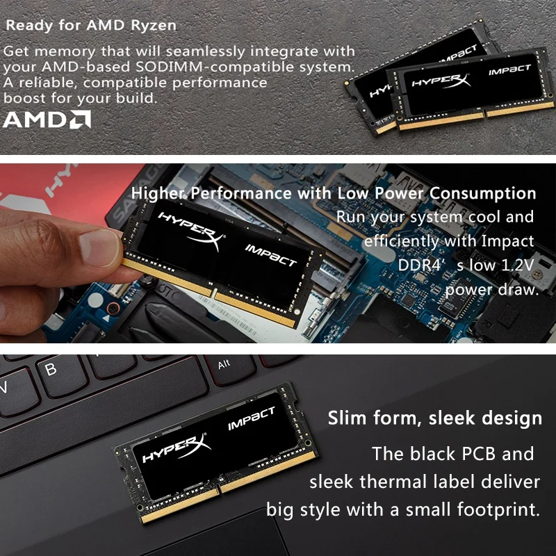 Kingston HyperX Impact DDR4 Laptop RAM SODIMM 8GB 16GB 2400MHz 2666MHz 3200MHz PC4 Memory - Image 4